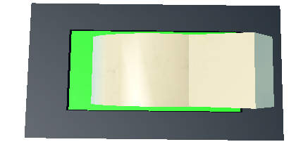 Functional block lit green